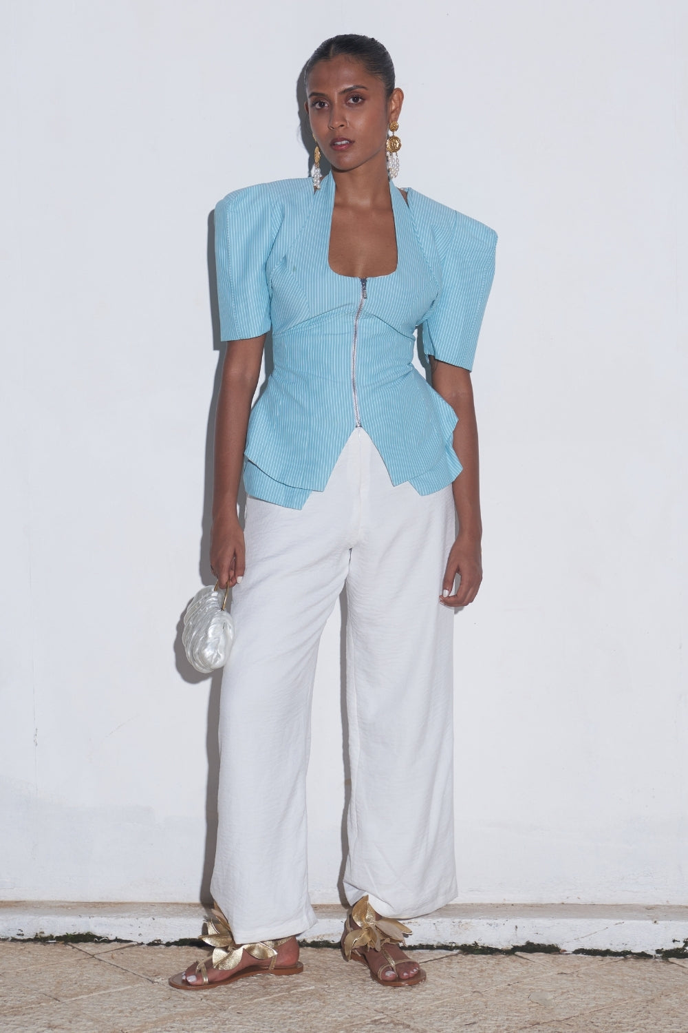 Mint Pant Ivory Rose