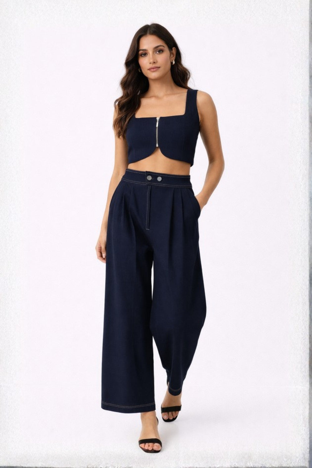 MIDNIGHT CURRENT Wide-Leg Pants