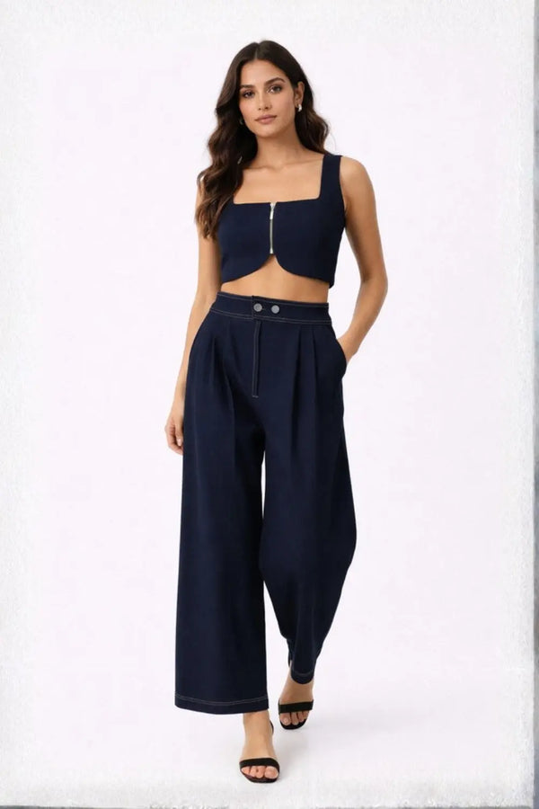 Midnight Current Tailored Top