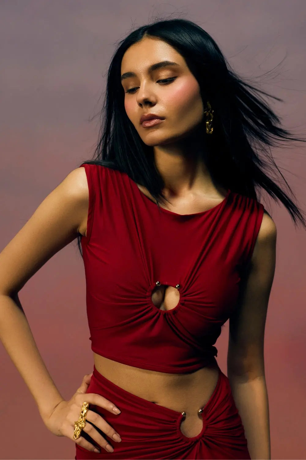 Scarlet Dusk Set Ivoryrose.in