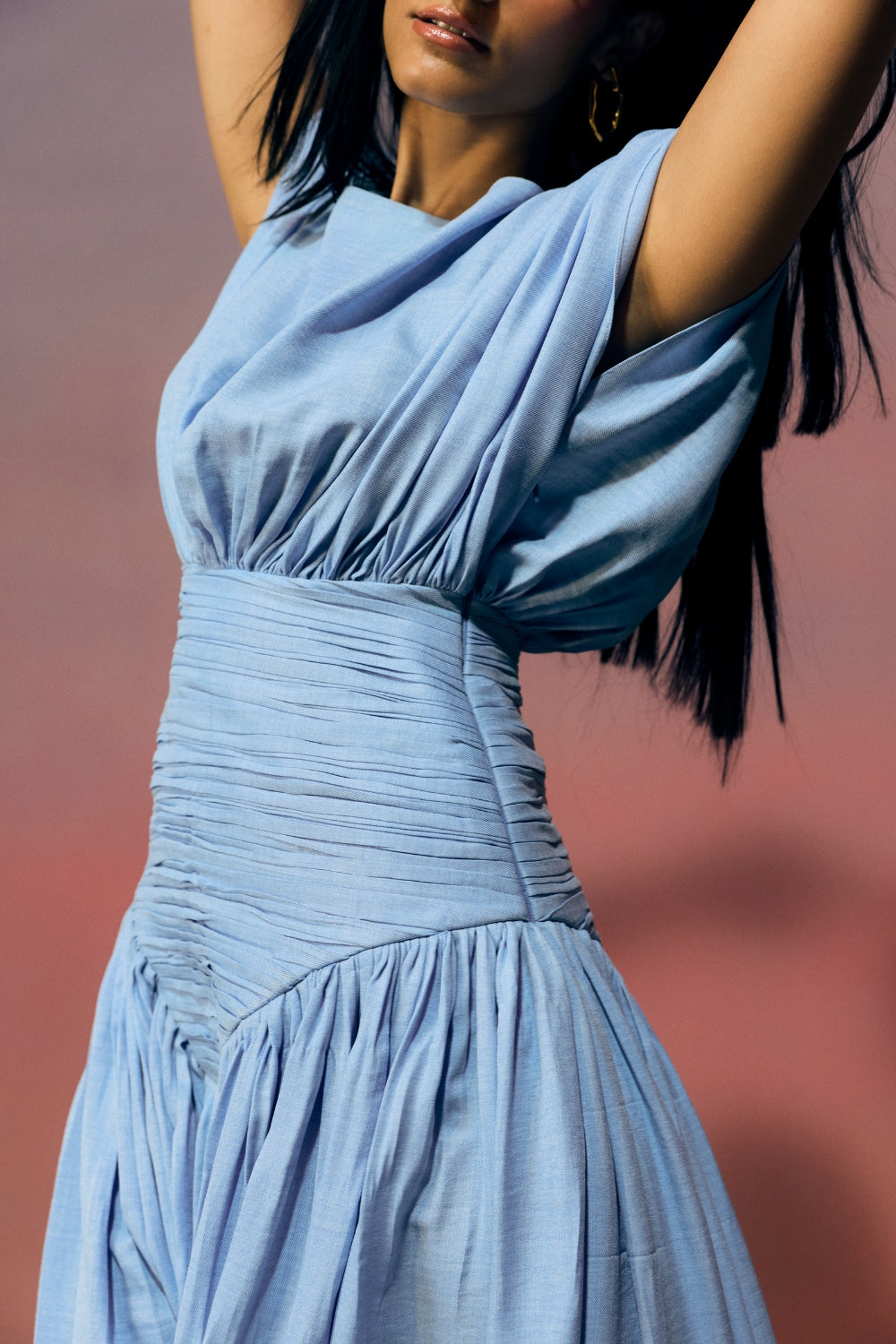 The Cerulean Drift Dress