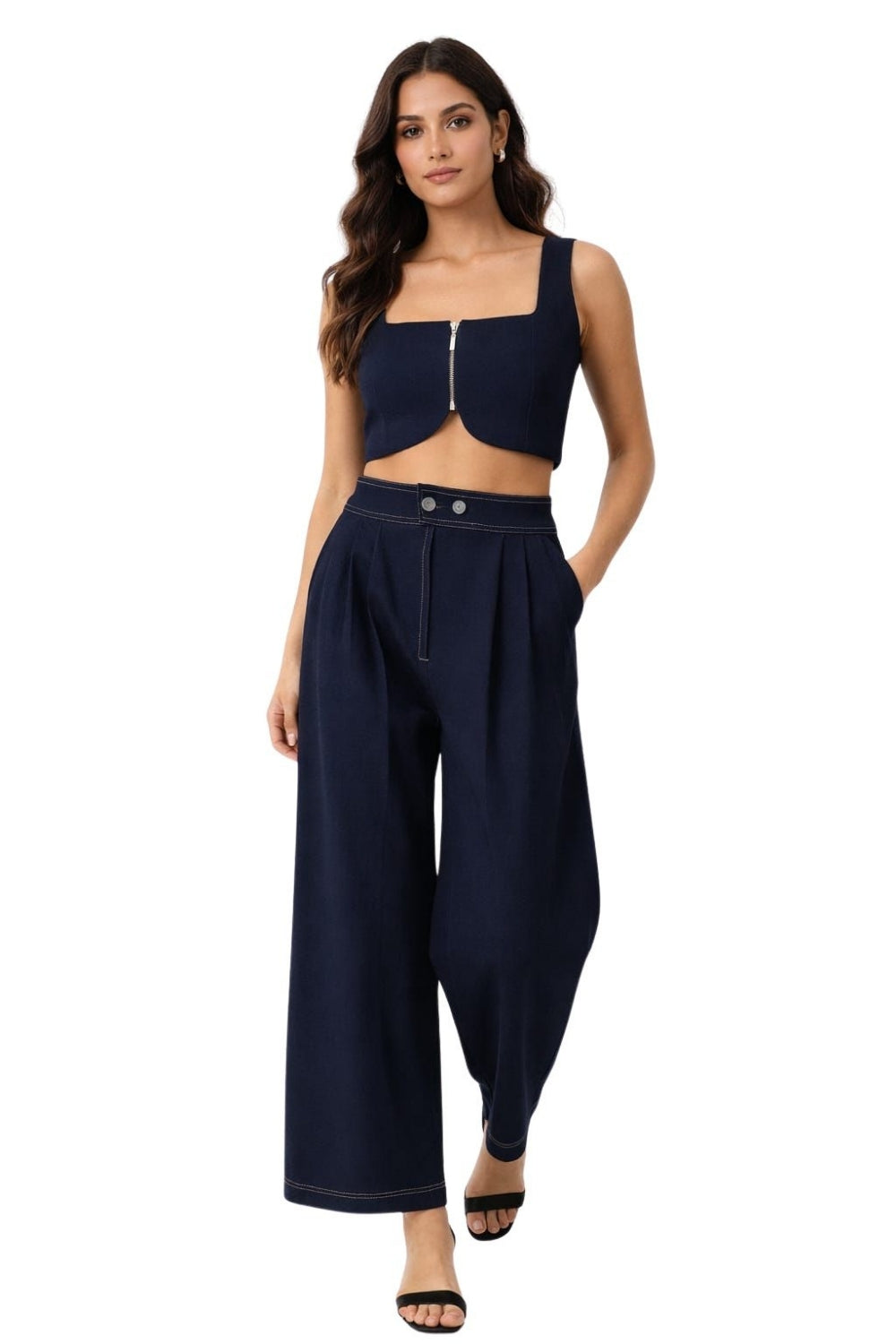 Midnight Current Tailored Set Ivory Rose