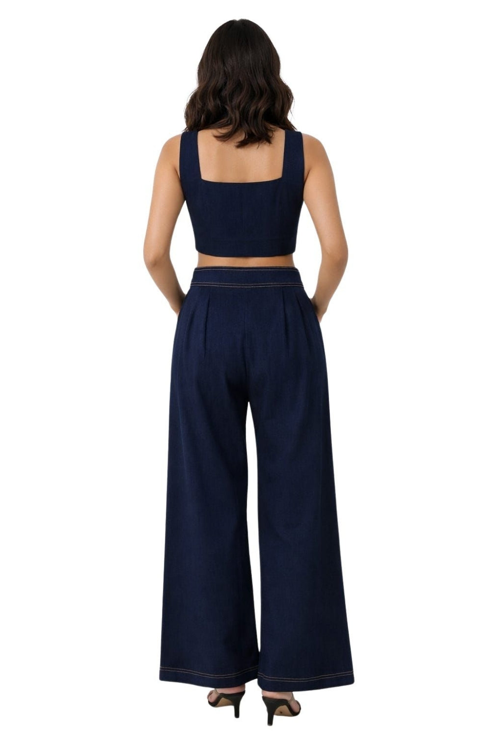 Midnight Current Tailored Top Ivory Rose