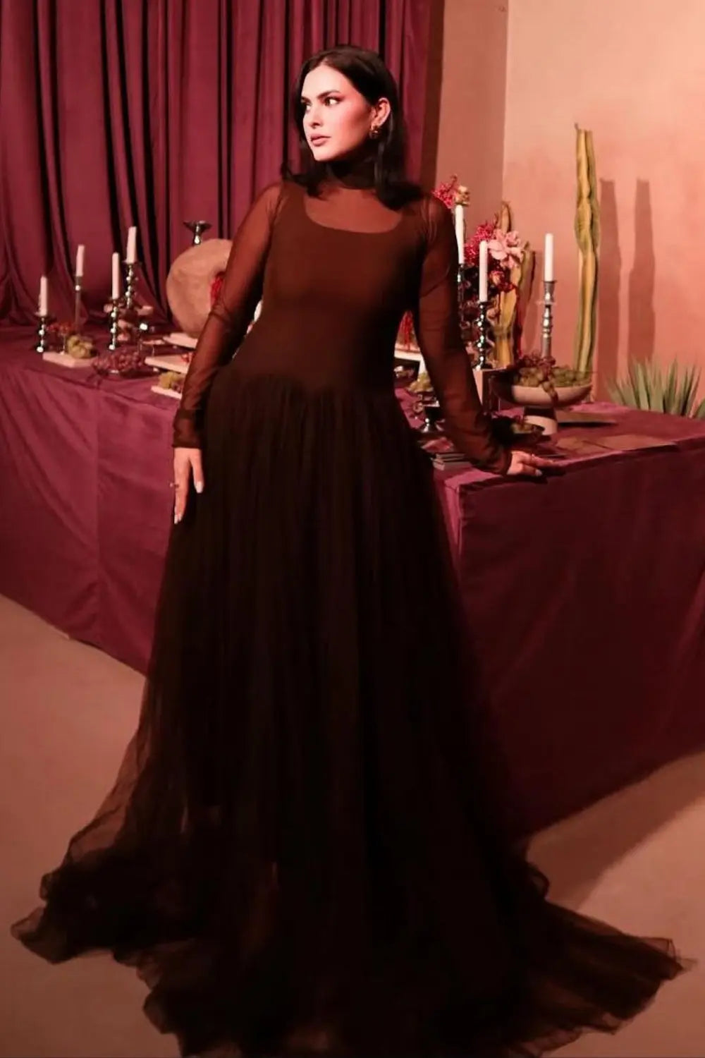 Laila Panni In Our Midnight Veil Ivory Rose