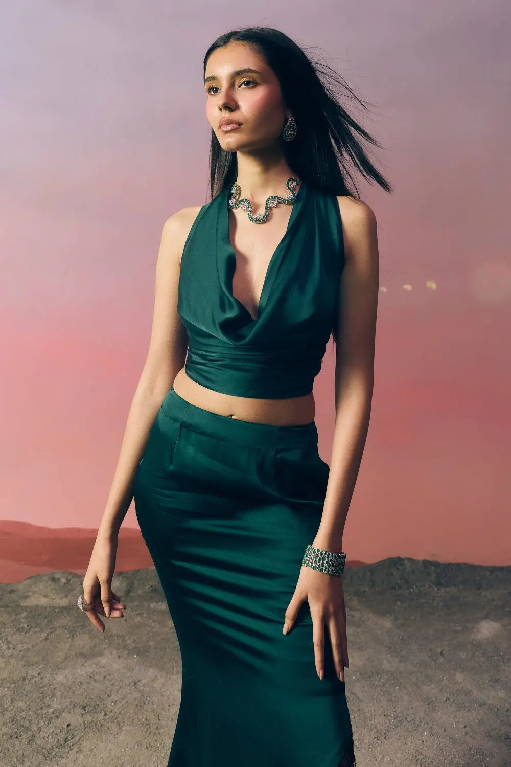 The Verdanza Skirt Ivoryrose.in