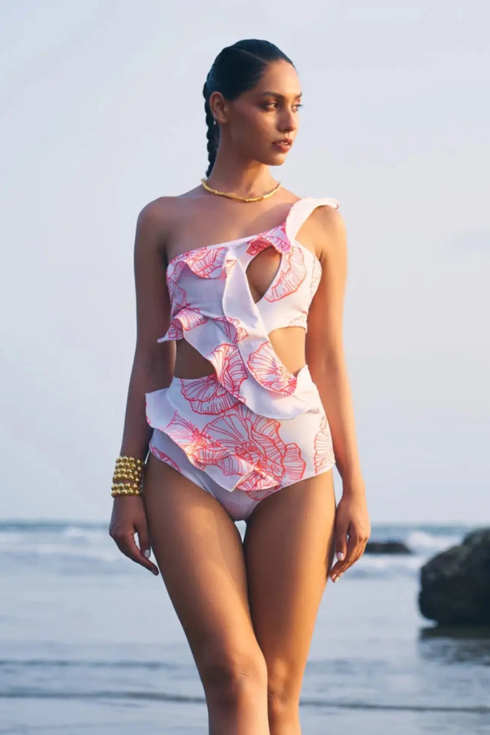 Coral Shell Ivory Rose