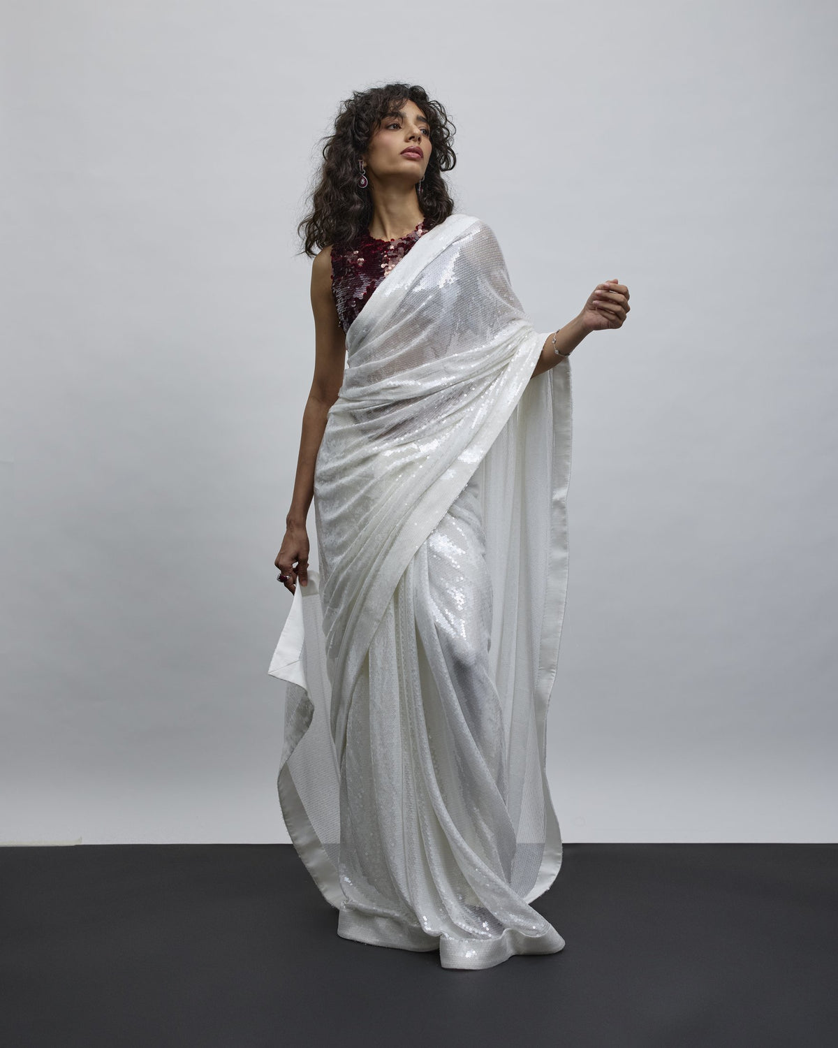 Noor Sequin-Embellished Saree