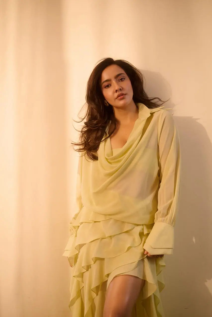 Neha Sharma In Our Elara Dress Ivoryrose.in