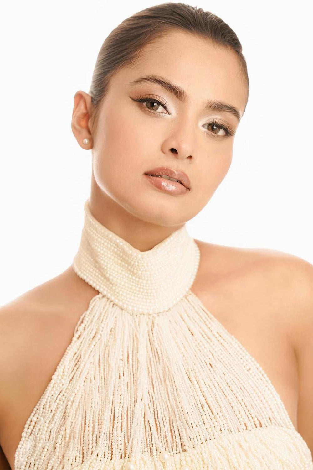 Neelam Giri In Our Pearl Cascade Set Ivory Rose