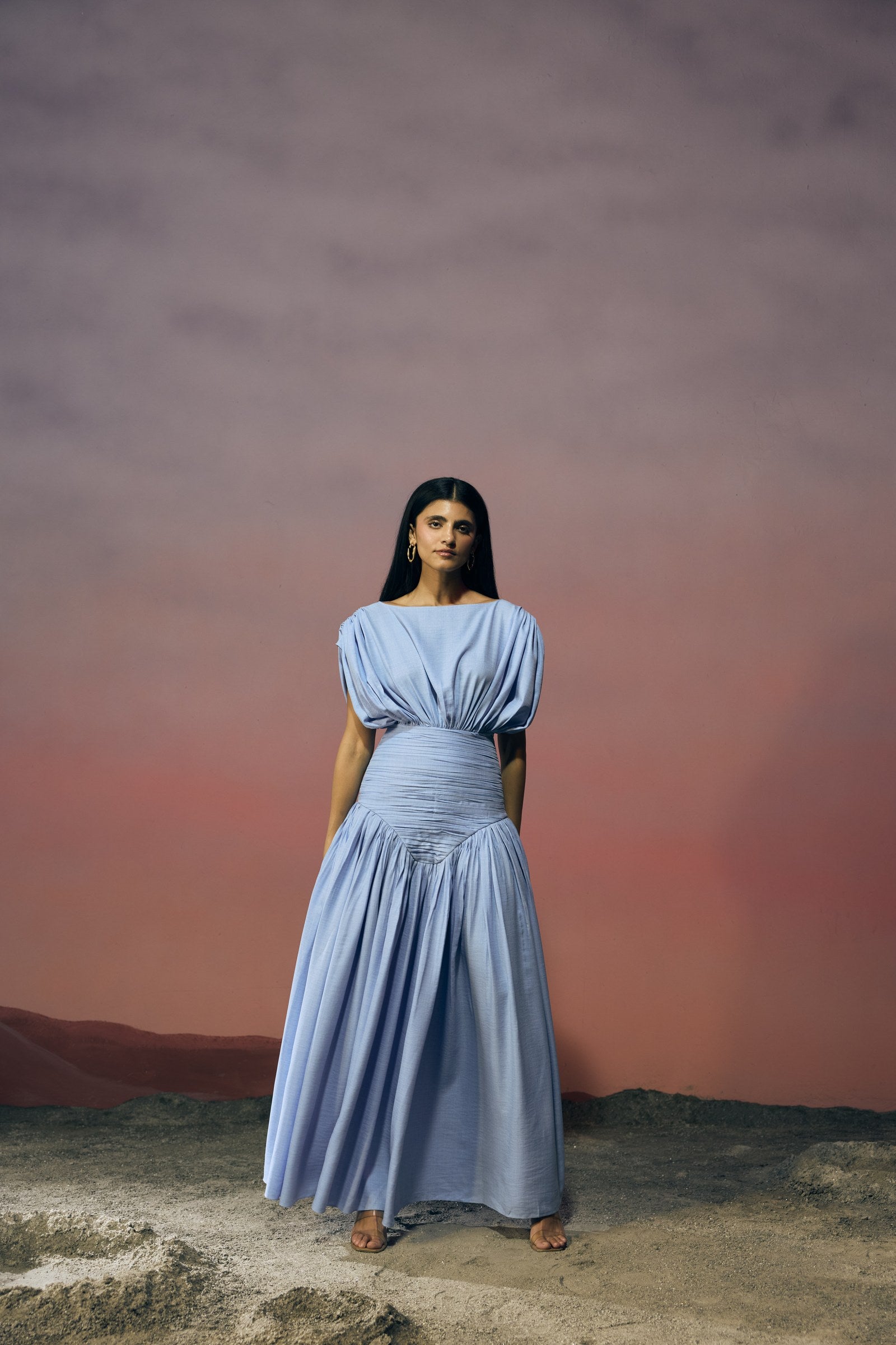 The Cerulean Drift Dress