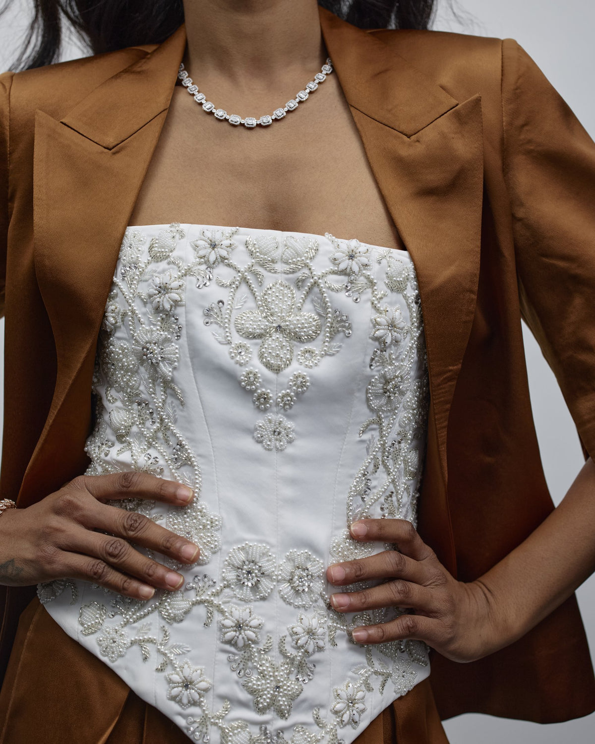 Sahiba Cape Blazer, Corset & Trouser Set — Material G(ir)l