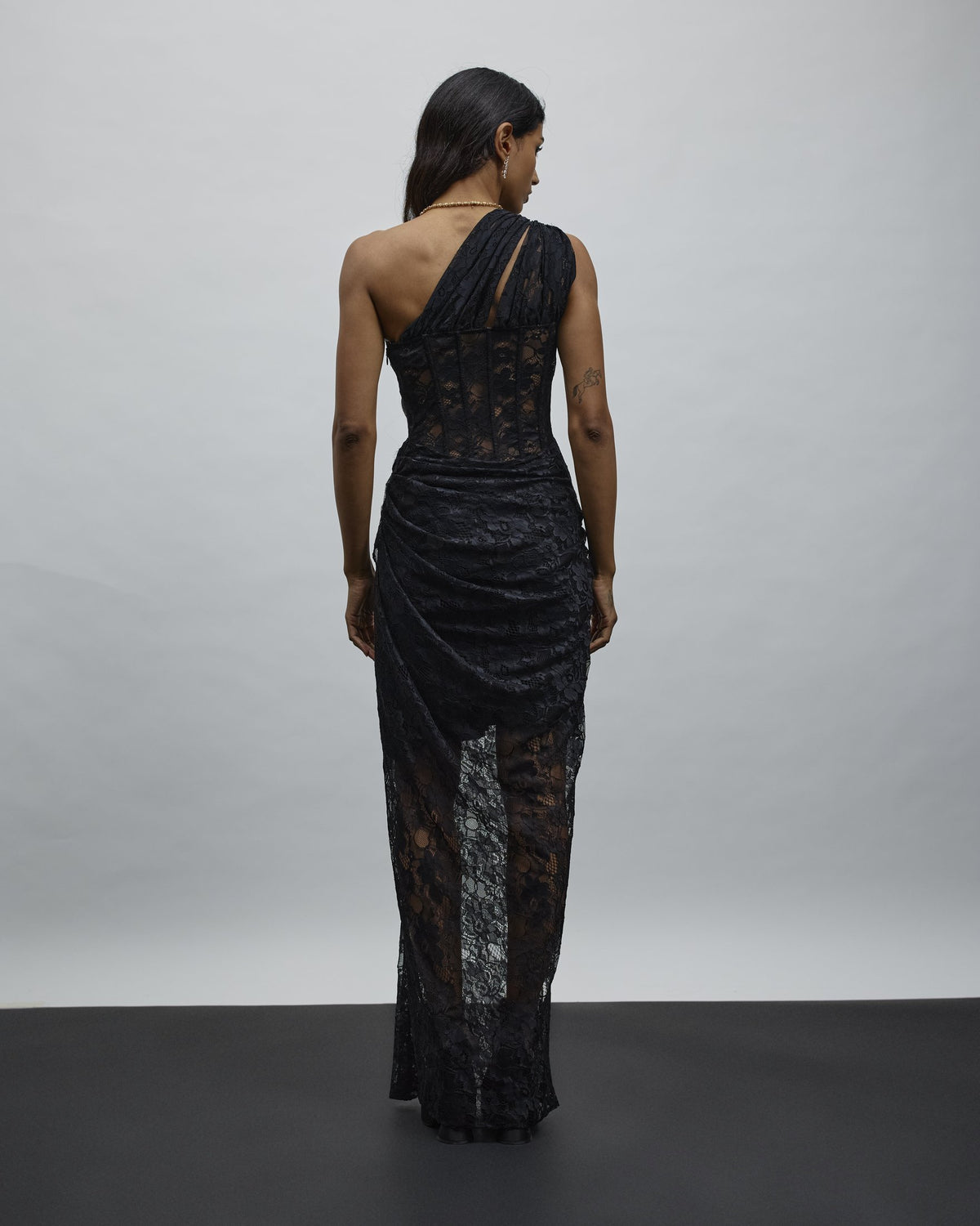 Ravenna One-Shoulder Lace Gown — Material G(ir)l