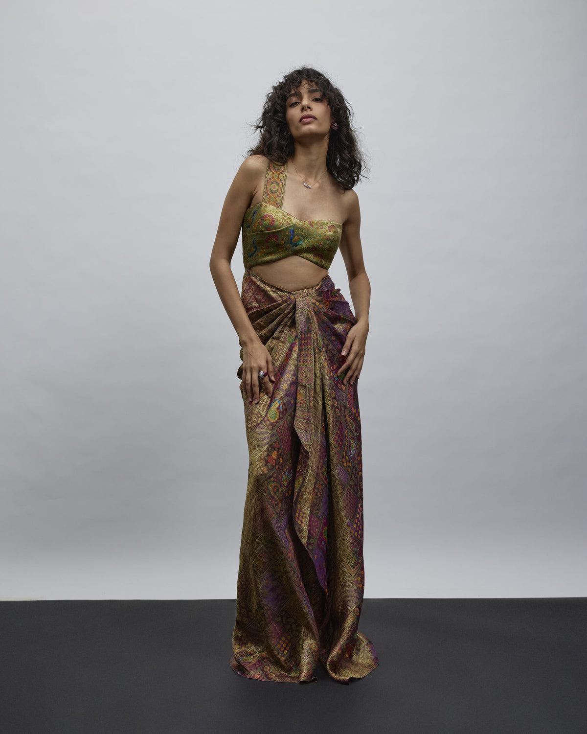 Kinari Silk Brocade Bralette & Sarong Dress — Material G(ir)l