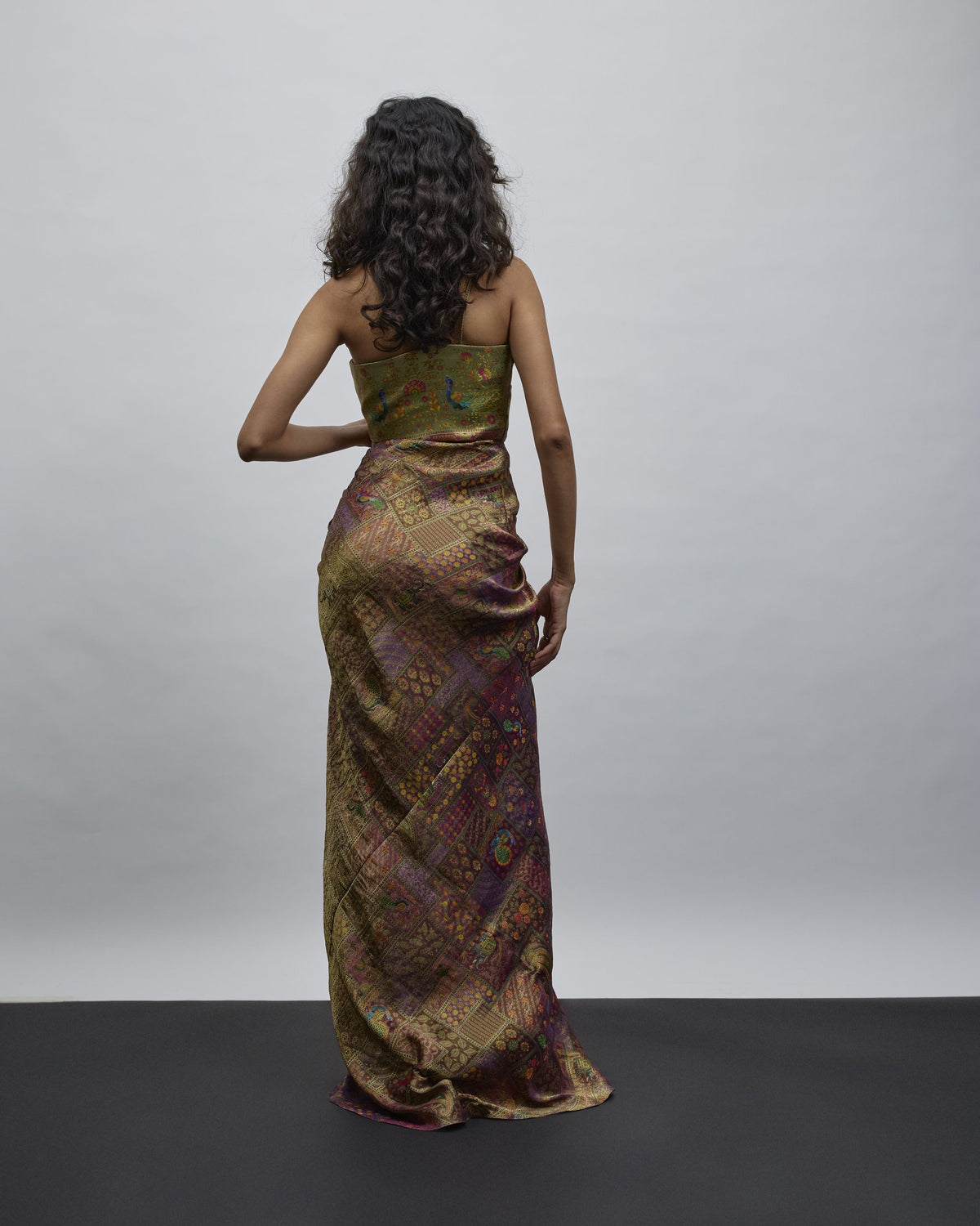 Kinari Silk Brocade Bralette & Sarong Dress — Material G(ir)l