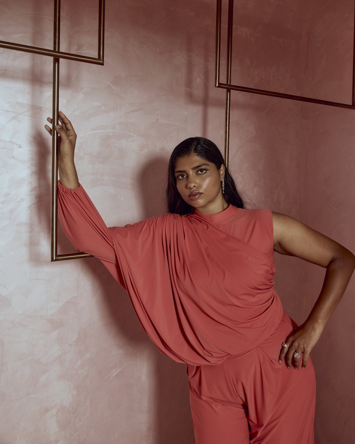 Sienna Draped Top & Palazzo Pants Set — Material G(ir)l