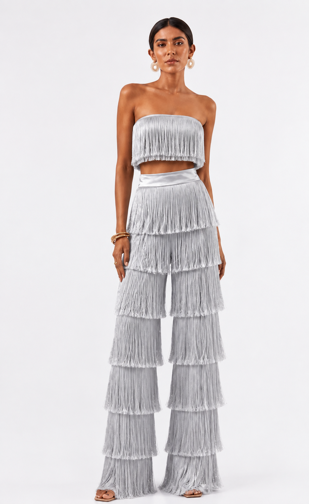 The Rio Fringe - Silver front